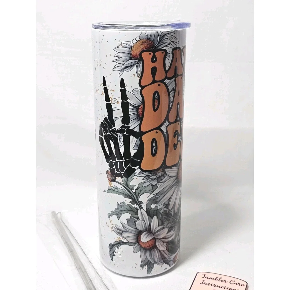 Have The Day You Deserve Peace Flower 20Oz Tumbler Travel Insulated Motivational